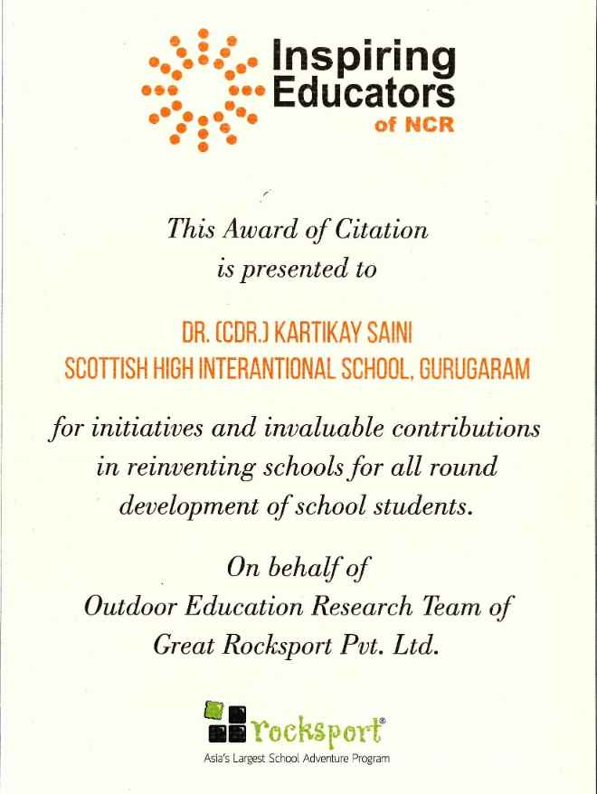 Inspiring Educators Awards - Kartikay Saini