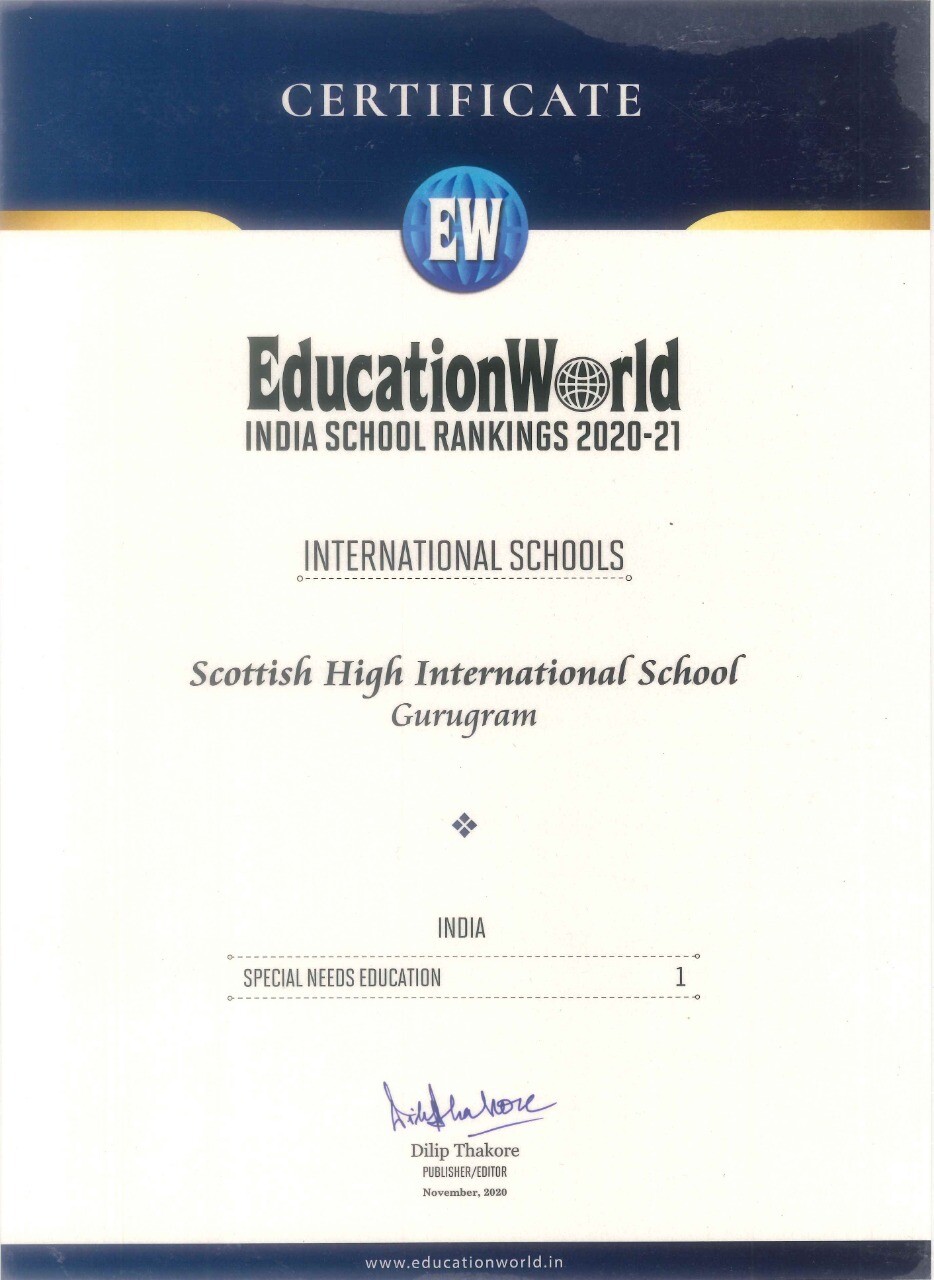 EducationWorld India School Rankings 2020-21 - Best School Award