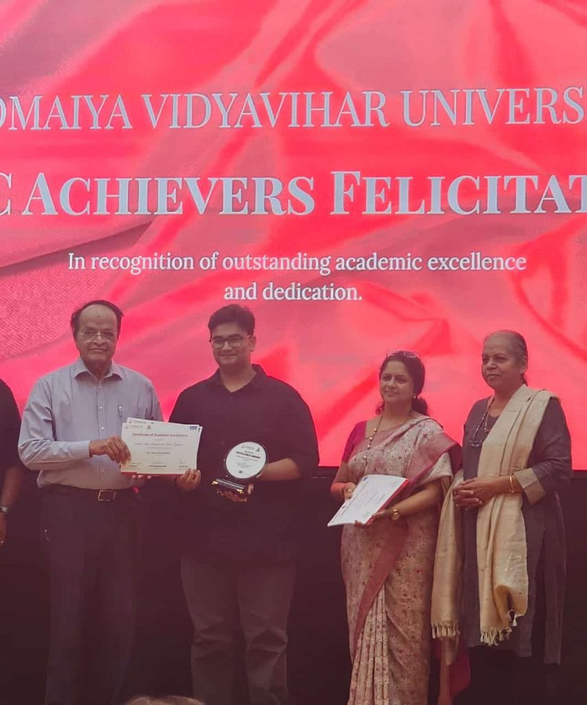 grade 12 student receiving excellence award