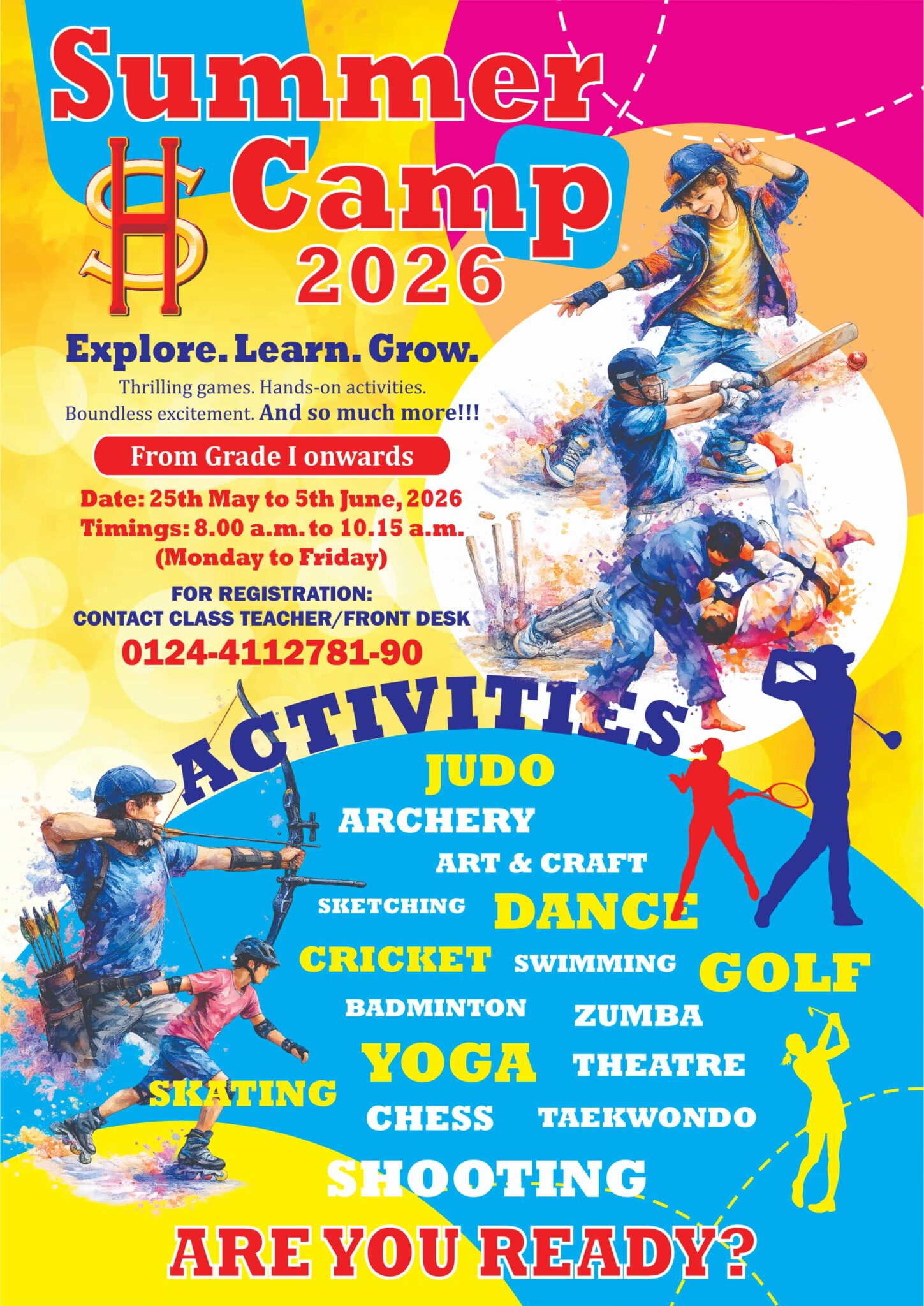 summer camp grade 1 onwards